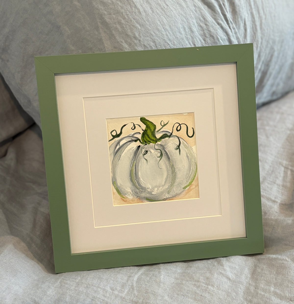 Coastal Pumpkin Artwork – Framed or Acrylic Block