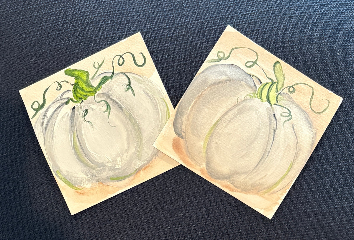Coastal Pumpkin Artwork – Framed or Acrylic Block