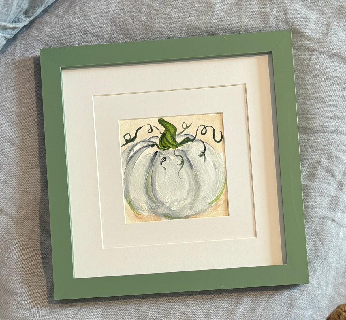 Coastal Pumpkin Artwork – Framed or Acrylic Block