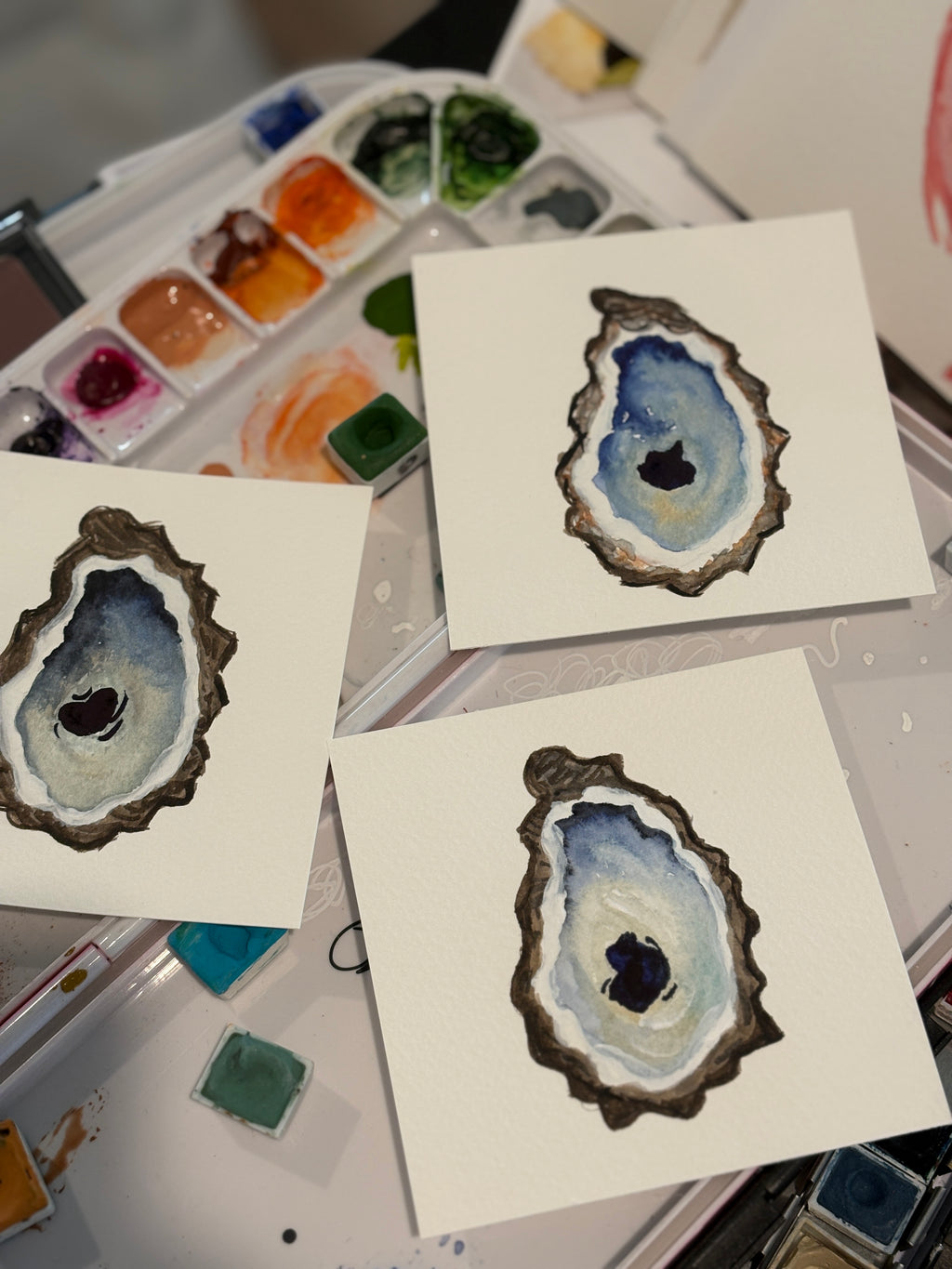 5x5 Original Oyster in Acrylic Block Frame